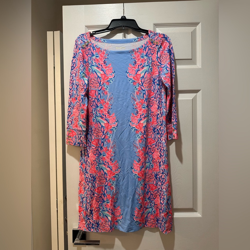 Floral Blue and Pink Dress